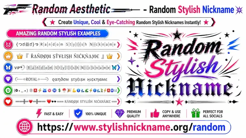 Random – Stylish Nickname (RΔΠĐØΜ 𝓡𝓪𝓷𝓭𝓸𝓶 Text Styles)
