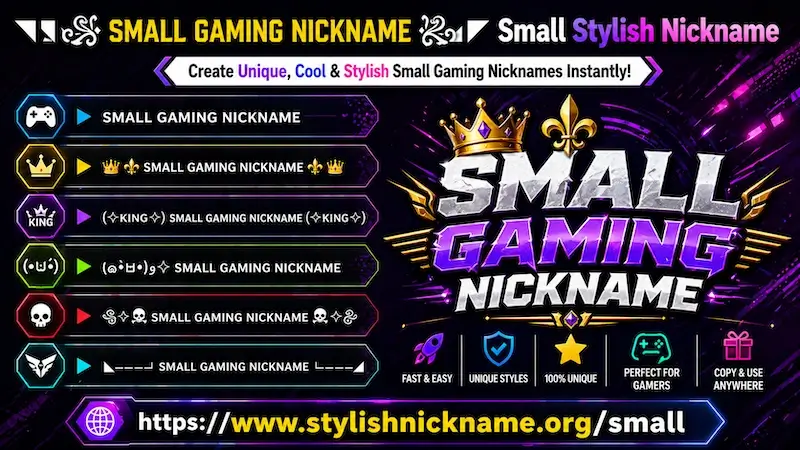 Small – Stylish Nickname (ˢᵐᵃˡˡ ₛₘₐₗₗ Tiny Text)