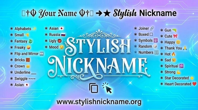 Stylish Nickname Copy and paste